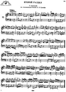Partition complète, 8 Variations on Laat ons juichen, Variations on an Allegretto ; Variationen über ein holländisches Lied von Christian Ernst Graaf par Wolfgang Amadeus Mozart