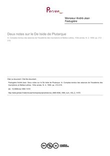 Deux notes sur le De Iside de Plutarque - article ; n°2 ; vol.103, pg 312-319