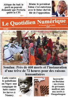 Le Quotidien Numérique d’Afrique N° 2180 - du mercredi 26 avril 2023