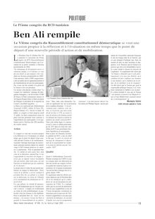 Ben Ali rempile