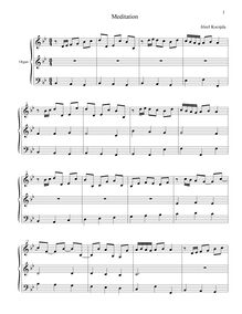 Partition complète (revised, corrected), Meditation, B♭ major