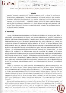 Un análisis semántico del adverbio temporal  entonces  (A semantic analysis of  entonces  as a temporal adverb in Spanish)