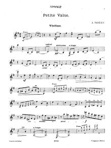 Partition de violon, Little waltz pour violon et piano