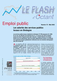 Les salariés des services publics locaux en Bretagne (Flash d Octant n° 72)