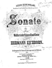 Partition de piano, Sonata, Op.7, Eichborn, Hermann Ludwig