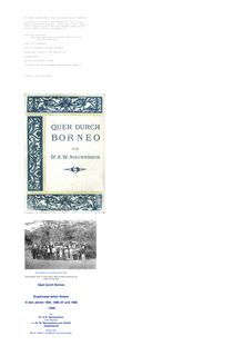 Quer Durch Borneo - Ergebnisse seiner Reisen in den Jahren 1894, 1896-97 und 1898-1900; Erster Teil
