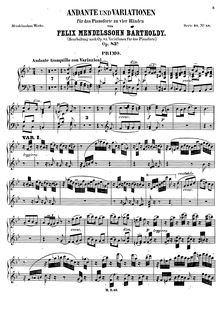 Partition Piano – First musicien (lower resolution), Andante und Variationen