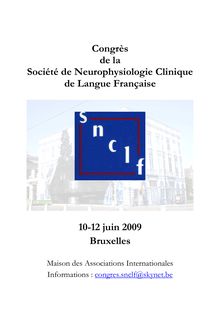 Congrès de la société de neurophysiologie clinique de langue