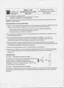 Mécanique générale et vibratoire 2005 Génie Mécanique et Conception Université de Technologie de Belfort Montbéliard