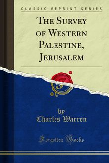 Survey of Western Palestine, Jerusalem