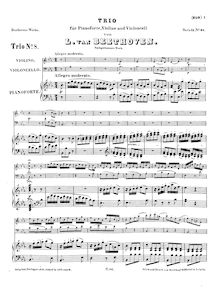 Partition complète, Piano Trio No.9, WoO 38, E♭, Beethoven, Ludwig van