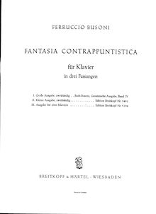 Partition complète (BV 256b), Fantasia contrappuntistica