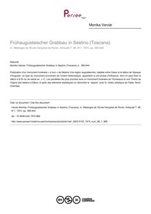 Frühaugusteischer Grabbau in Sestino (Toscana) - article ; n°1 ; vol.86, pg 385-444