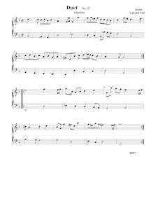 Partition Duet No.37 Almaine VdGS No. 713 - partition complète, duos pour violes de gambe