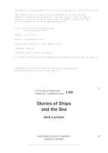 Stories of Ships and the Sea - Little Blue Book # 1169