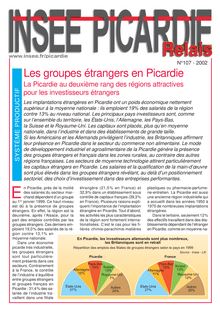 Les groupes étrangers en Picardie : La Picardie au deuxième rang des régions attractives pour les investisseurs étrangers
