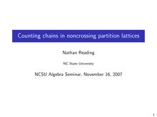 Counting chains in noncrossing partition lattices