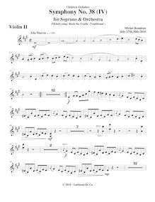 Partition violons II, Symphony No.38  Children s Lullabies , E major