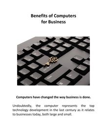 Benefits of Computers for Business
