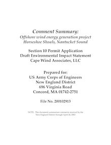 Cape Wind Comment Summary revised1