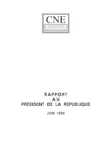Rapport du Comité national d évaluation des établissements publics à caractère scientifique, culturel et professionnel au Président de la République - juin 1998