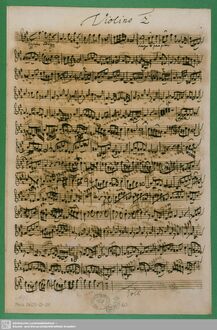 Partition violons II, Mass en B minor, The Great Catholic Mass, B minor