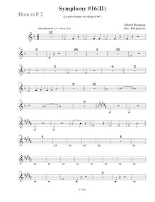 Partition cor 2 (F), Symphony No.16, Rondeau, Michel