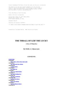 The Thrall of Leif the Lucky - A Story of Viking Days
