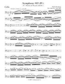 Partition violoncelles, Symphony No.15  Black Halloween , F minor