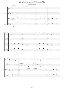 Partition , Andante, vent quatuor No.1, Plante, Cyril