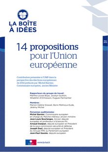 [RAPPORT] 14 propositions pour l Union Européenne
