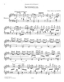Partition No.4 - Intermezzo, 6 Oktavenetüden, Op.124, Huber, Hans
