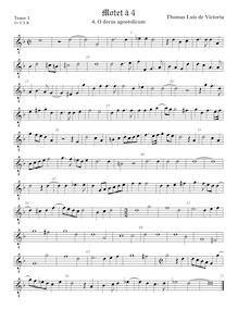 Partition ténor viole de gambe 1, octave aigu clef, O magnum mysterium
