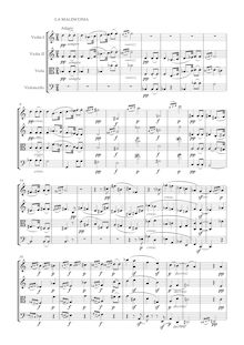 Partition I, La Malincolia. Adagio, corde quatuor No.6, Op.18/6