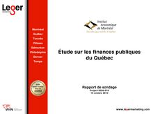 Étude sur les finances publiques du Québec