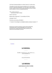 Le Bossu Volume 2 par Paul Féval