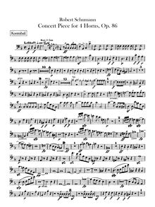 Partition Basses, Concertpiece pour Four cornes et orchestre, Op.86