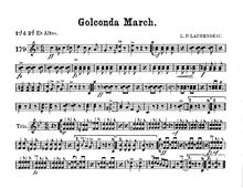 Partition Alto cor 1/2 (E♭), Golconda March, A♭ major and D♭ major