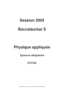 Corrige annale de bac s physique chimie 2005