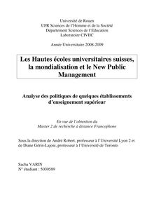 LA SUISSE ET SES HAUTES ÉCOLES UNIVERSITAIRES - Les Hautes écoles  ...