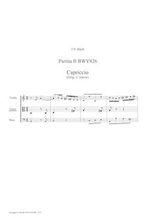 Partition , partie 2: ténor viole de gambe, 6 partitas, Clavier-Übung I