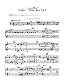 Partition flûtes - alternate parties to substitute pour chœur, Daphnis et Chloé  No.1