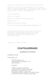 Chateaubriand par Jules Lemaître