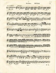 Partition violon, quatuor No.2 pour flûte et cordes, Op.38, G major