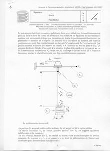 Mécanique des structures et des systèmes 2002 Ingénierie et Management de Process Université de Technologie de Belfort Montbéliard