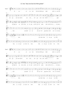 Partition ténor 1 , partie [G2, C3 clef], Geistliche Chor-Music, Op.11