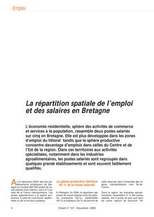 La répartition spatiale de l emploi et des salaires en Bretagne (Octant n° 107)
