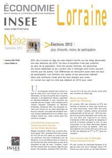 Élections 2012 : plus d inscrits, moins de participation