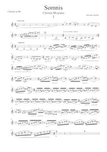Partition complète, Sonata para clarinete y piano, Sanchis, Salvador