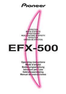 Notice Effecteur Pioneer  EFX-500